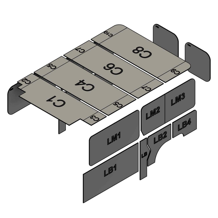 AutoPly Interior Insulation Kit for Ram ProMaster Low Roof 136" Wheelbase - R2 (.5") Model 4136L