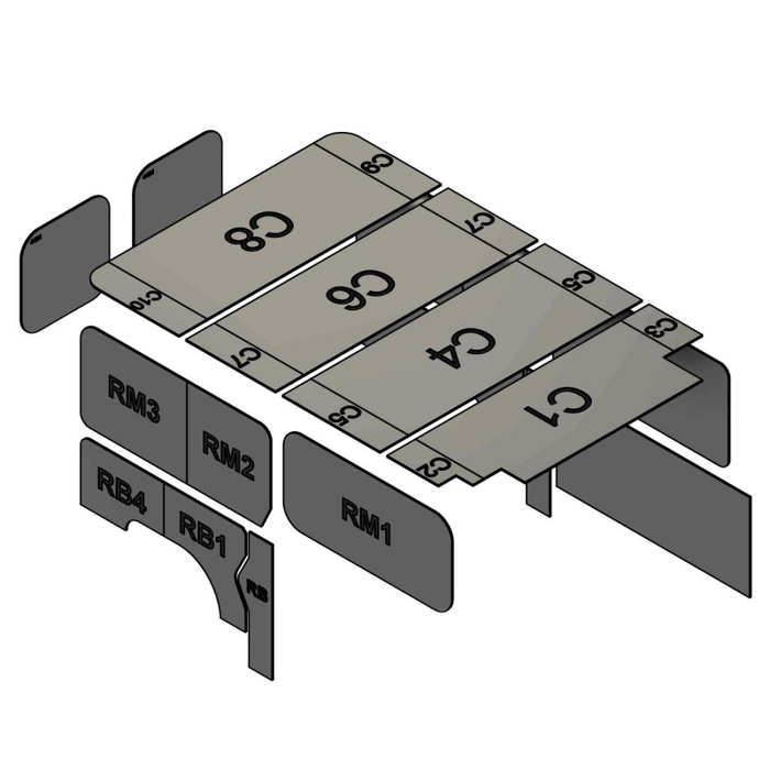 AutoPly Interior Insulation Kit for Ram ProMaster Low Roof 136" Wheelbase - R4 (1") Model 4136L-1
