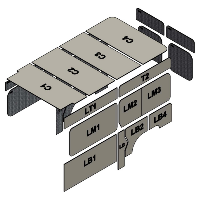 AutoPly Interior Insulation Kit for Ram ProMaster High Roof 136" Wheelbase - R4 (1") Model 4136-1