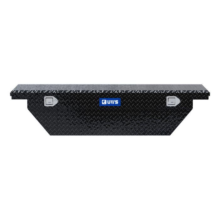 UWS 63" Angled Truck Tool  Box - Low Profile Model TBS-63-A-LP-BLK