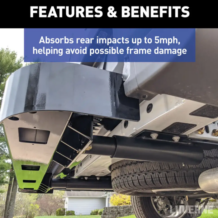 LUVERNE Impact Shock-Absorbing Cargo Van Rear Bumper Guard Step, Fits Select Ram ProMaster 1500, 2500, 3500 Model 415358-571503