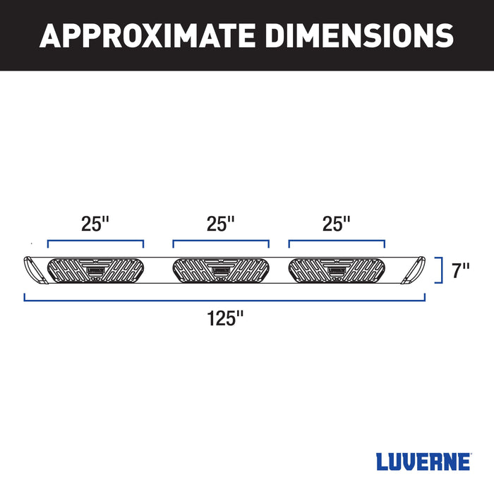 Luverne Regal 7 Polished Stainless 125" Oval W2W Steps Select Silverado Sierra HD Model 477125-401449