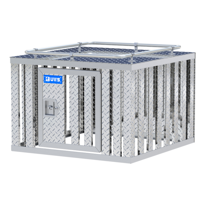 UWS Bright Aluminum 36" x 36" Single-Door Dog Box Model DB-3636