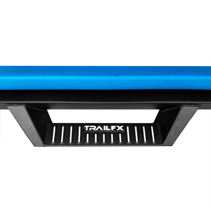 TrailFX 3" Drop Down Hoop Side Steps Matte Black Steel Rocker Panel Mount Model DHS003B