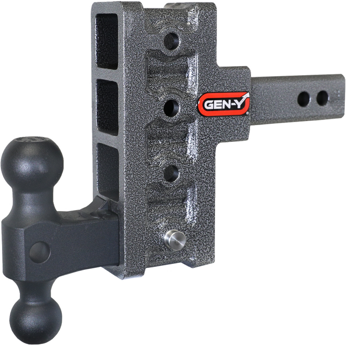 GEN-Y MEGA-DUTY 2" Offset Shank 2.5 Rise, 5" Drop 2K TW 16K Hitch & GH-051 Dual-Ball Model GH-214