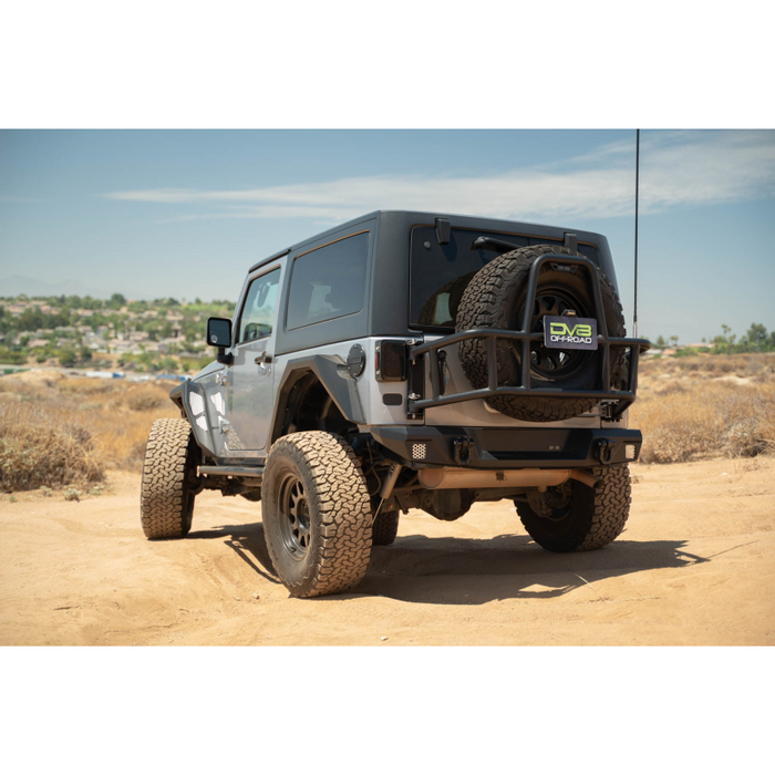 DV8 Offroad 2007-2018 Jeep Wrangler Body Mounted Tire Carrier Model TCJK-14