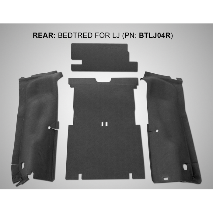 Bedrug Jeep Bedtred Rear 4Pc Cargo Kit (Inc Tlgte & Tub Liner) Model BTLJ04R