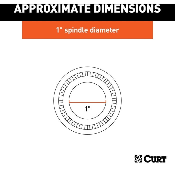 CURT Replacement Trailer Wheel Bearing Kit, 1-Inch Inside Diameter Model 23210
