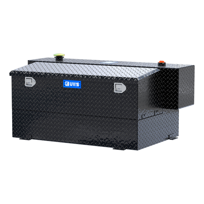 UWS Gloss Black Hammerhead-Style 100-Gallon Aluminum Combo Transfer Tank Model TT-100HH-CB-B