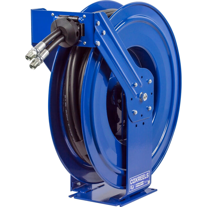 Coxreels TDMP Series Dual Hydraulic Spring Driven Hose Reel 3/8 in. x 50 ft. - Hose Included 3000 PSI Model TDMP-N-350
