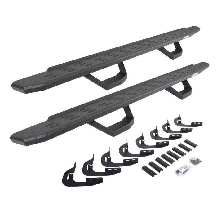 Go Rhino RB30 Running Boards with Mounting Brackets With 2 Pairs Drop Steps Kit Model 6960588020T