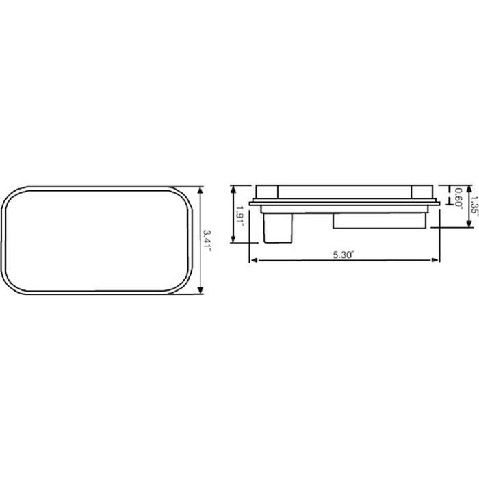 Buyers Products 5.33 Inch 15 LEDS Red Rectangular Stop/Turn/Tail Light Kit Model 5625115