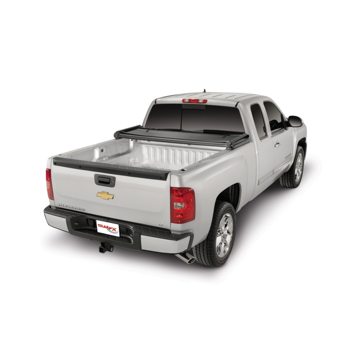 TrailFX Soft Tri-Fold Tonneau Cover Black Vinyl Aluminum Rails Model TFX1004