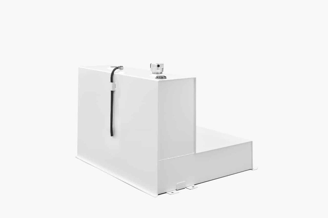 Vector 68 Gallon L-Shaped Transfer Tank White Steel Model 4463-WHT