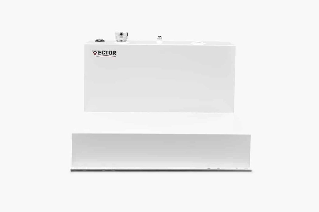 Vector 68 Gallon L-Shaped Transfer Tank White Steel Model 4463-WHT