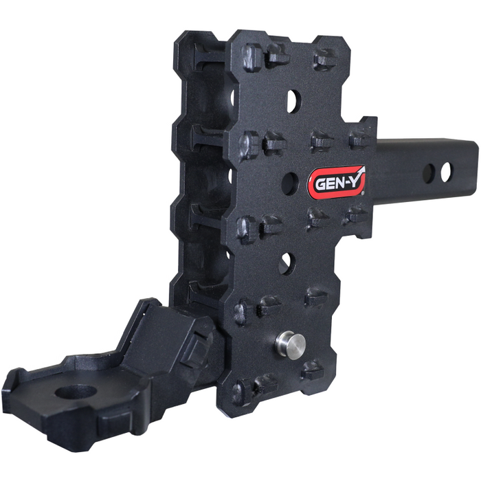 Gen-Y PHANTOM-X 2" Hollow Shank 4.5" Offset Drop .7K TW 7K Hitch & Platinum Ball Mount Model GH-13154X