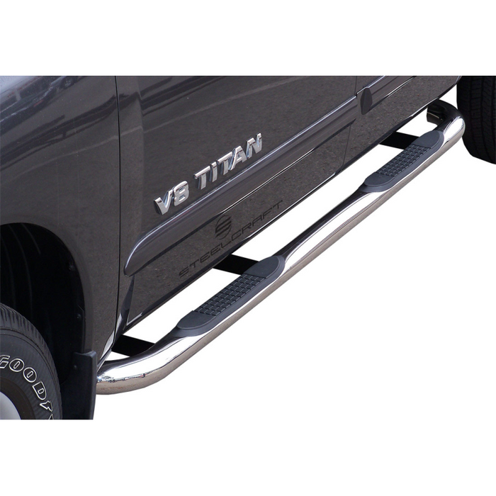 Steelcraft 3in. Round Stainless Steel Step Nerf Bars Model 240717