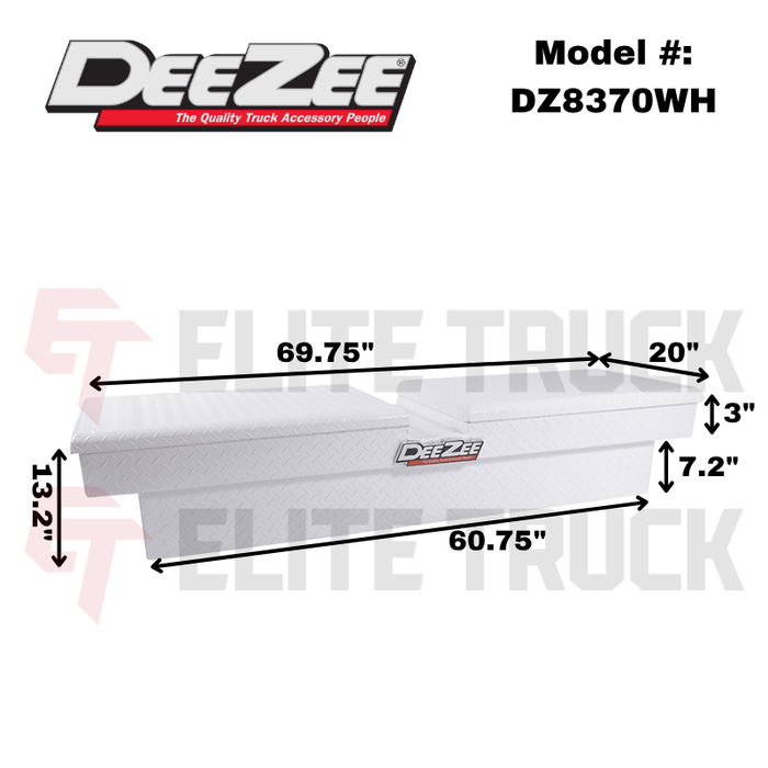 Dee Zee Red Label Double Lid Gull Wing Tool Box Model DZ8370WH