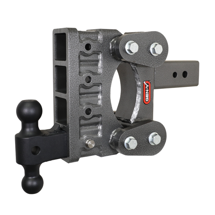 GEN-Y The BOSS TORSION-FLEX 3" Shank 6" Drop 2.4K TW 21K Hitch & GH-061 Dual-Ball Model GH-1814