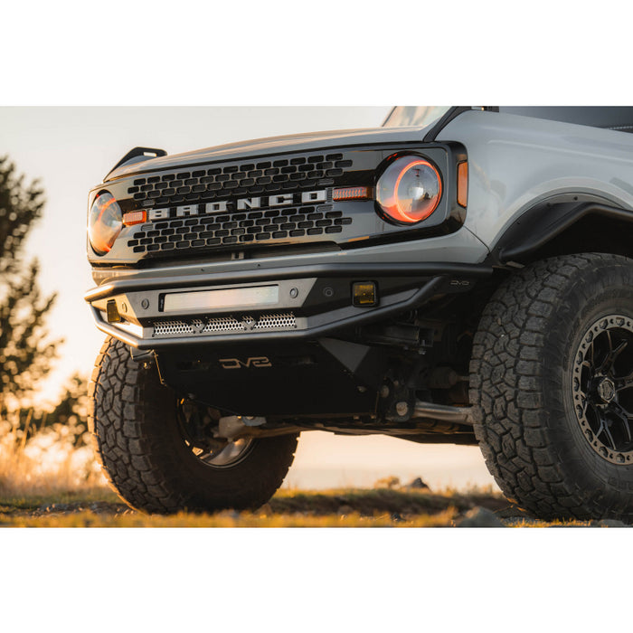 DV8 Offroad 2021-2025 Ford Bronco Competition Series Front Bumper Model FBBR-04