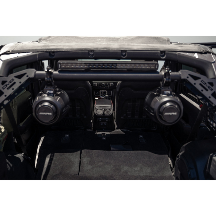 DV8 Offroad 2018-2025 Jeep Wrangler JL JLU Rear Speaker and Light Bar Mount Model SBJL-01