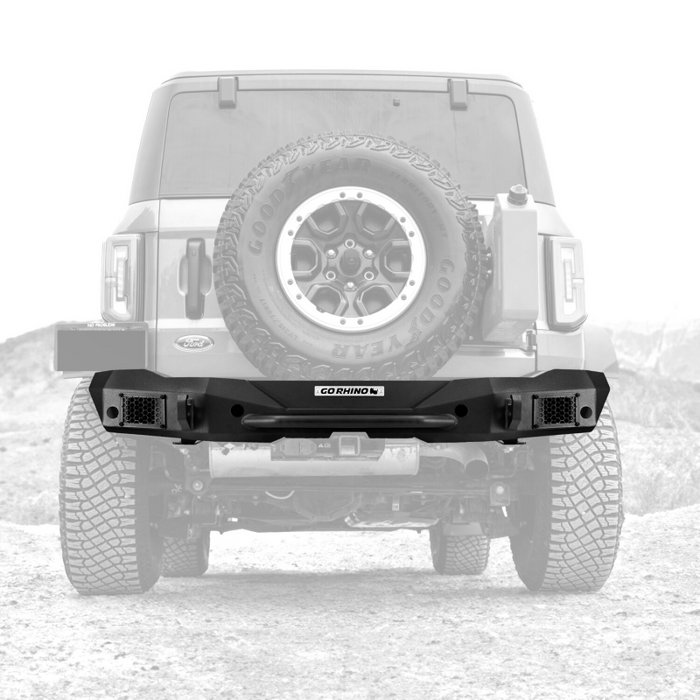 Go Rhino Rockline Rear Full Width Bumper for Ford Bronco Model 371400T