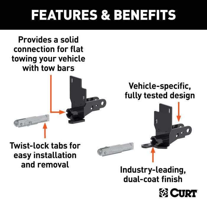 CURT Custom Tow Bar Base Plate, Select Chevrolet Colorado, GMC Canyon Model 70144