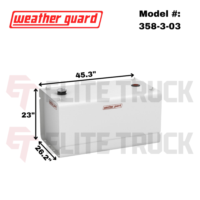 Weather Guard 100 Gallon White Steel Transfer Tank Model 358-3-03