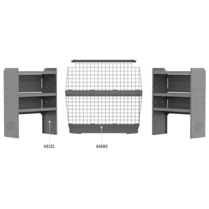 Holman Commercial Van Package 43" H Shelves Wire Partition Ford Transit Connect Model 47TCL