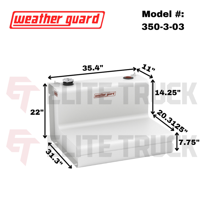 Weather Guard 50 Gallon White Steel Transfer Tank Model 350-3-03
