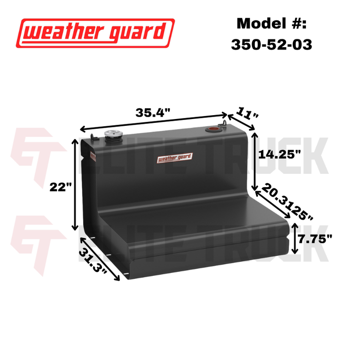 Weather Guard 50 Gallon Gloss Black Steel Transfer Tank Model 350-52-03