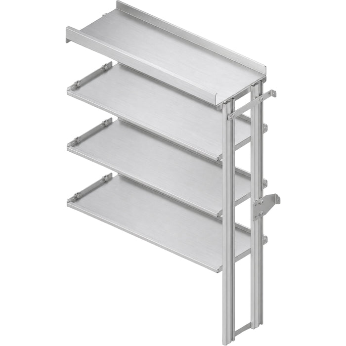 Hackney Expansion Shelving Module with Pipe Top and 3 Shelves - 18D x 46W x 60.5H Model 1846PX