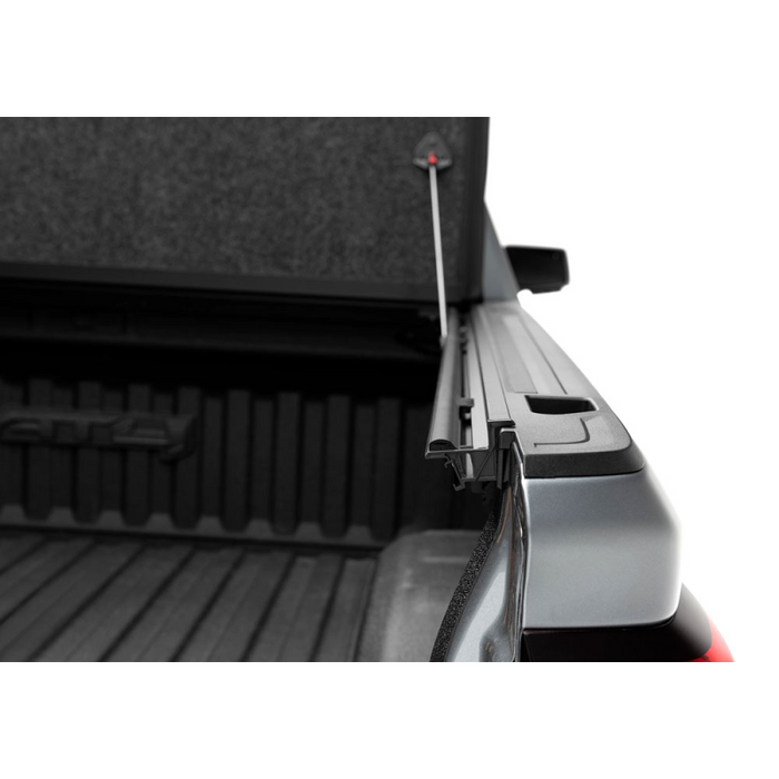 UnderCover Fusion Hard Folding 2019 (New Body Style)-2025 Chevy Silverado/GMC Sierra 1500 6' 7" Bed with or without MultiPro Tailgate - Paint Code 41 Black Model AR12023L-41