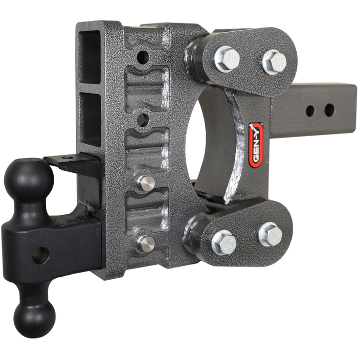 Gen-Y The BOSS TORSION-FLEX 3" Shank 6" Drop 2.4K TW 21K Hitch Dual-Ball & Pintle Lock Model GH-1824