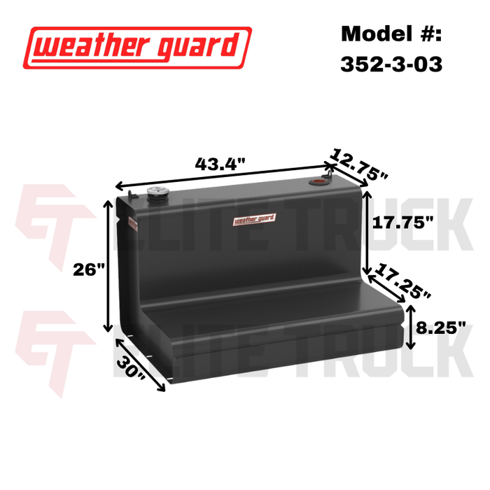 Weather Guard 75 Gallon Matte Black Steel Transfer Tank Model 352-52-03