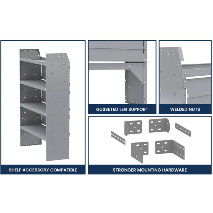 Holman Shelf Unit - 42" W x 60" H x 14" D - 27 Units - Bulk Model 48424-27-BP