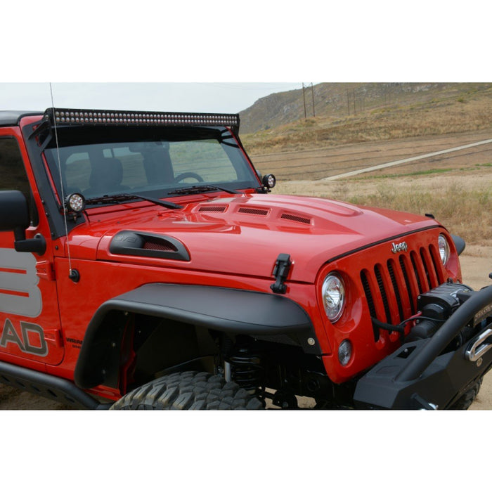 DV8 Offroad 2007-2018 Jeep Wrangler Heat Dispersion Hood Model HDMB07-02