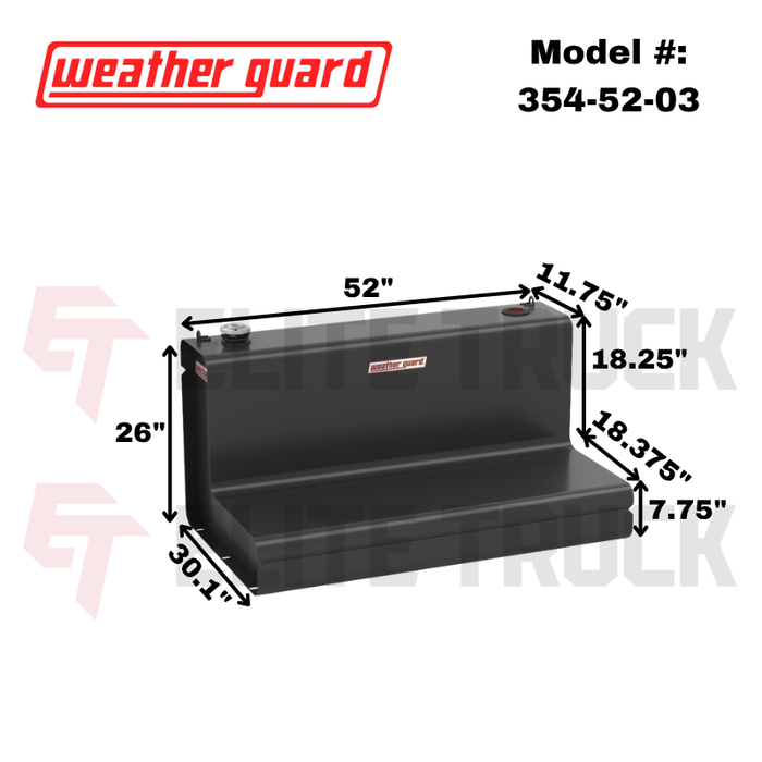 Weather Guard 86 Gallon Matte Black Steel Transfer Tank Model 354-52-03