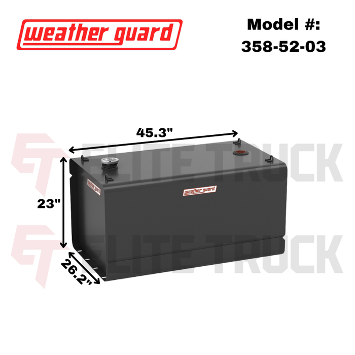 Weather Guard 100 Gallon Matte Black Steel Transfer Tank Model 358-52-03