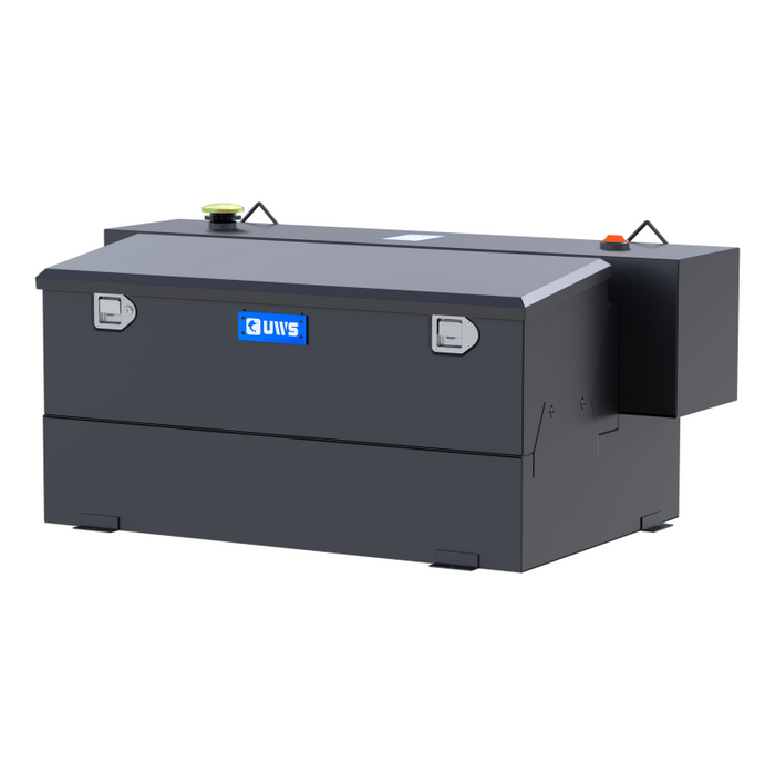UWS Matte Black Hammerhead-Style 100-Gallon Steel-Aluminum Combo Transfer Tank Model ST-100HH-CB-MB