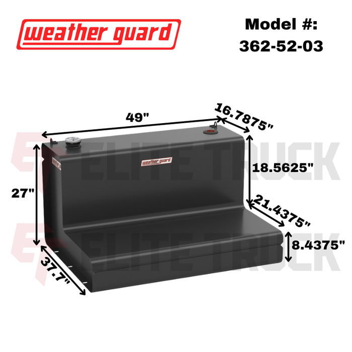 Weather Guard 110 Gallon Matte Black Steel Transfer Tank Model 362-52-03
