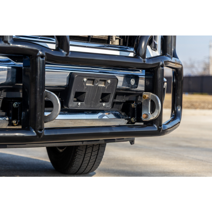 Ex-Guard Kit Extreme-Duty Full-Height Coverage Black Grille Guard Kit w/ Mounting Bracket and Tow Hooks Model FX-50BG3-GM2320-MB-20FX-GM23-TH