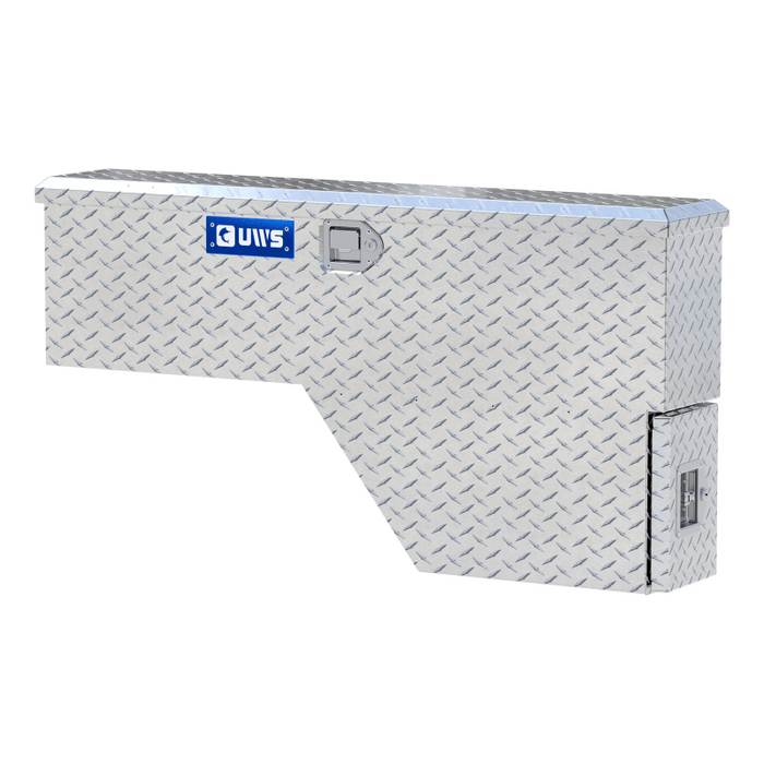 UWS Bright Aluminum 48" Driver-Side Wheel Well Tool Box Model FW-48-DS-D