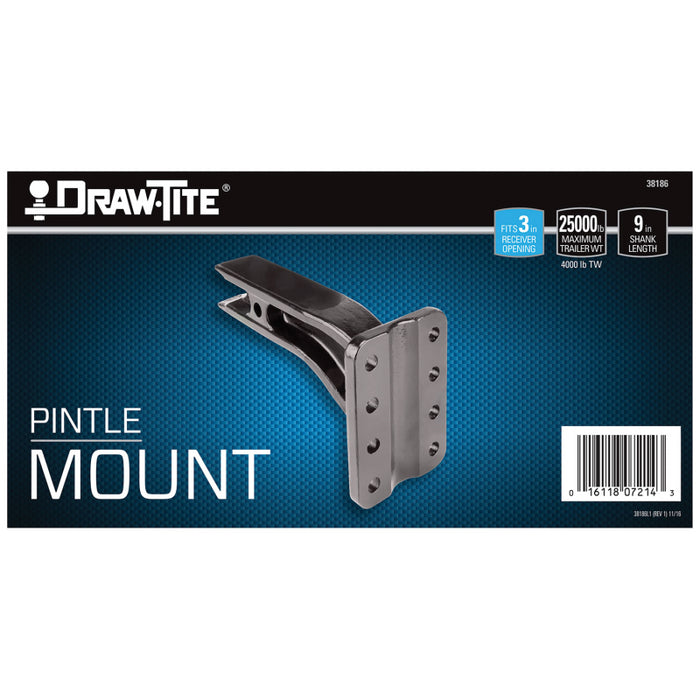 Draw-Tite Titan® Pintle Hook Mounting Plate, Fits 3 in. Square Receiver, 25,000 lbs. Capacity Model 38186