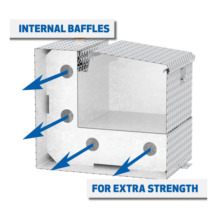 UWS Bright Aluminum Hammerhead-Style 100-Gallon Aluminum Combo Transfer Tank Model TT-100HH-CB