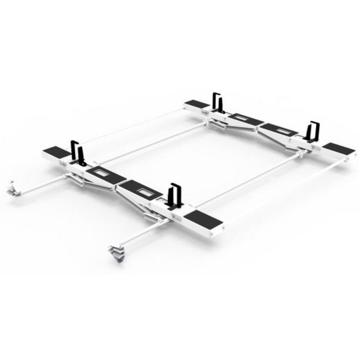 Holman Drop Down HD Aluminum Ladder Rack - Double - Preassembled - High Roof Vans Model 4A95H