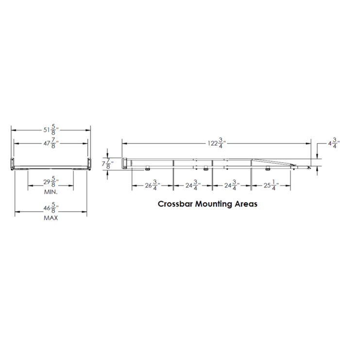 Holman Cargo Rack PRO III HD Aluminum Kit Fits 8' Most Commercial Caps 4C8AMR