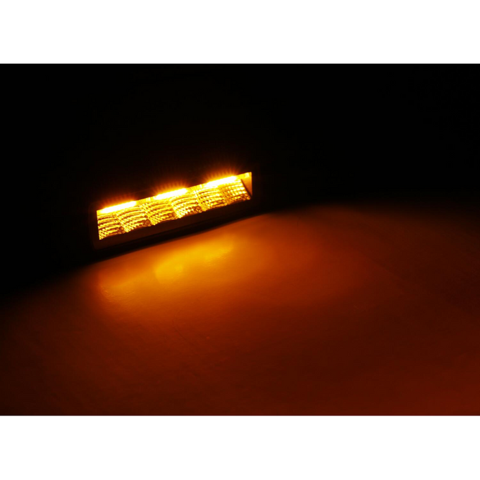 Go Rhino Blackout Series SIXLINE 6-LED Flood Light Pods, W/Amber LEDs Model 750600622FBS