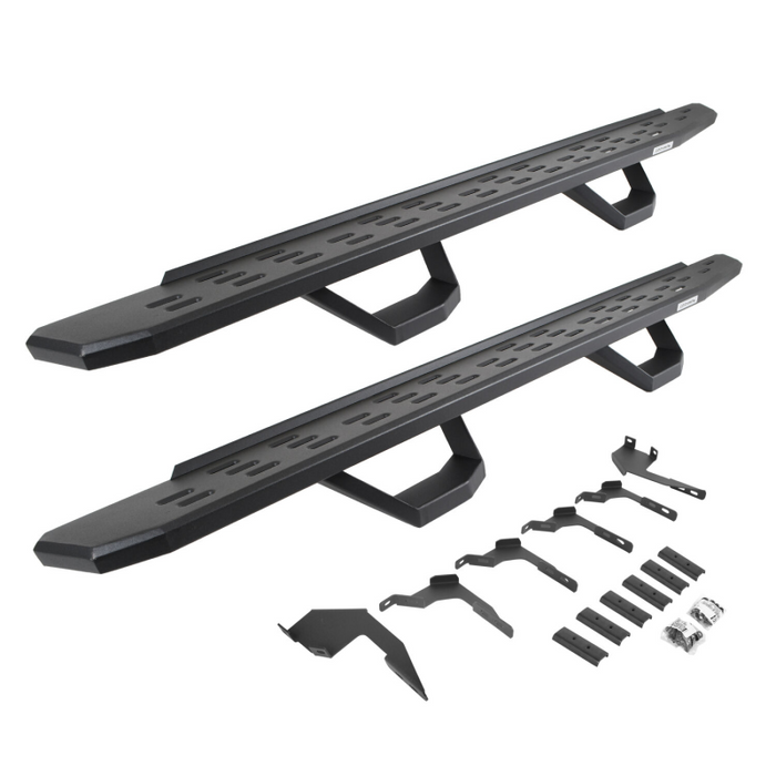 Go Rhino RB30 Running Boards with Mounting Brackets With 2 Pairs Drop Steps Kit Model 6963688020PC