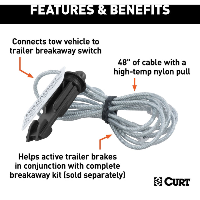 CURT Replacement Trailer Breakaway Switch Lanyard Model 52020